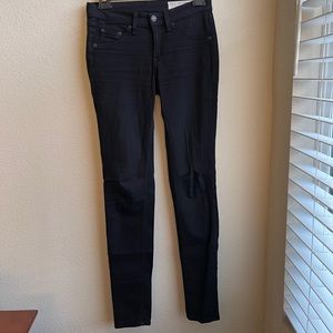 RAG & BONE The Legging Jean Black Pants 25 Stretch